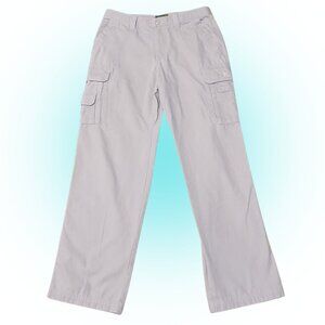 EDDIE BAUER MEN'S 34 x 34 KHAKI TAN COTTON CARGO PANTS EUC